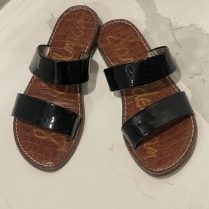 Sam Edelman Black Patent Leather Sandals